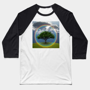 Green Tree Rainbow Baseball T-Shirt